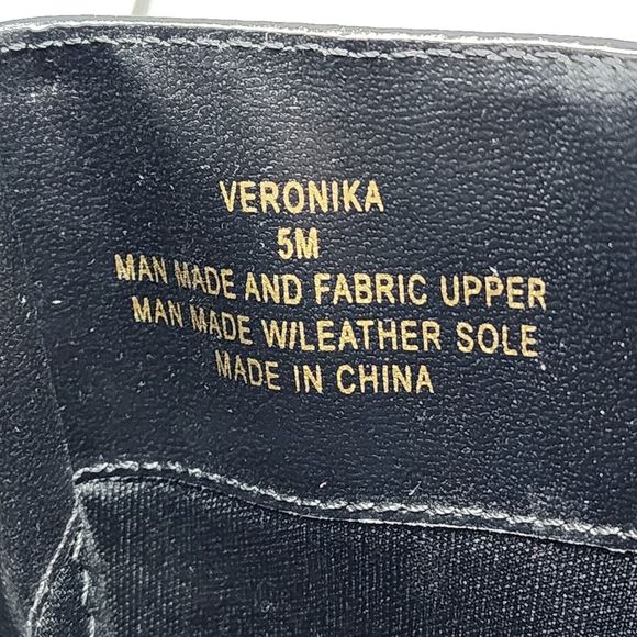 Thalia Sodi Riding Boots Womens 5 Black Veronika Faux Leather Zip Buckle Strap - Picture 10 of 10